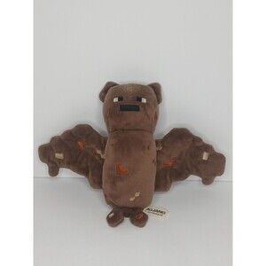 2014 Mojang Minecraft Bat Plush Brown Stuffed Animal Toy Collectible Small 8"